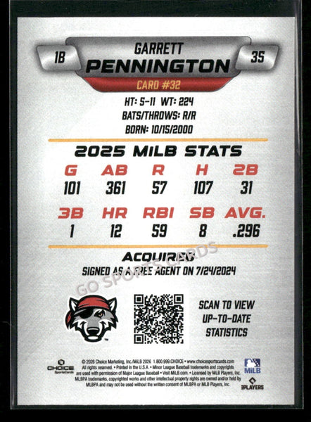 2026 Erie SeaWolves Garrett Pennington