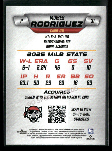 2026 Erie SeaWolves Moises Rodriguez