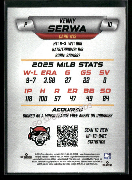 2026 Erie SeaWolves Kenny Serwa
