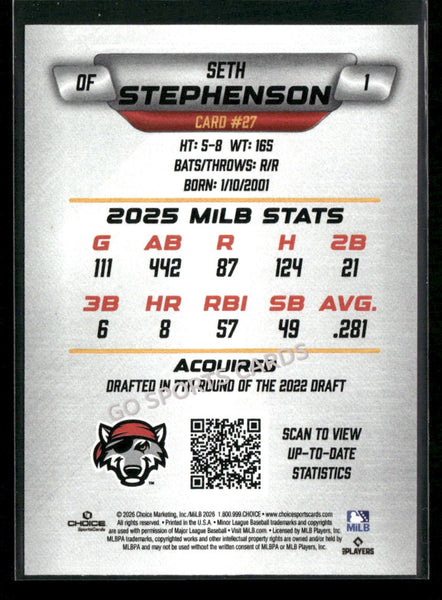 2026 Erie SeaWolves Seth Stephenson