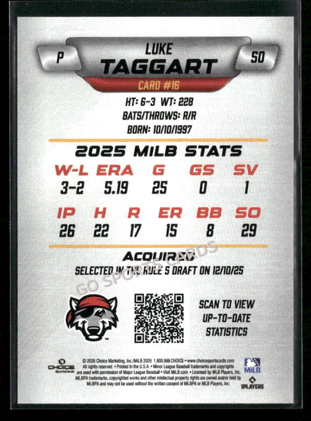 2026 Erie SeaWolves Luke Taggart