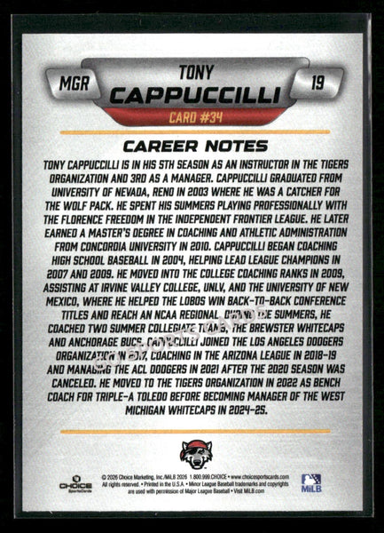 2026 Erie SeaWolves Tony Cappuccilli