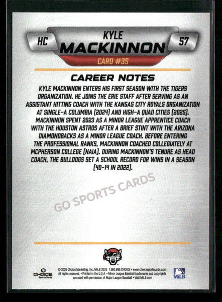 2026 Erie SeaWolves Kyle Mackinnon