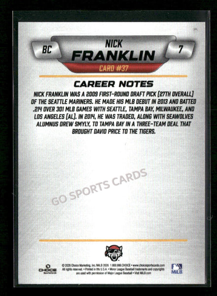 2026 Erie SeaWolves Nick Franklin