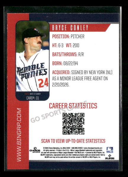 2026 Binghamton Rumble Ponies Bryce Conley