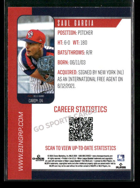 2026 Binghamton Rumble Ponies Saul Garcia