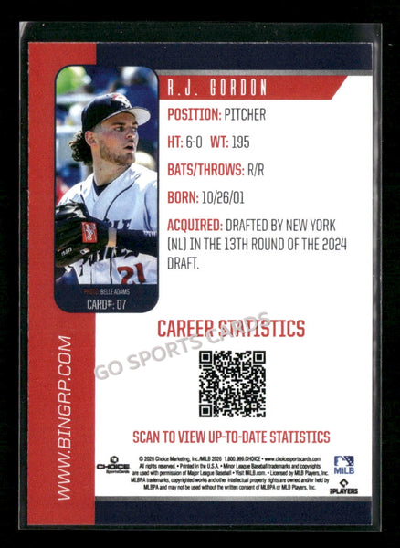 2026 Binghamton Rumble Ponies RJ Gordon
