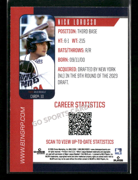 2026 Binghamton Rumble Ponies Nick Lorusso