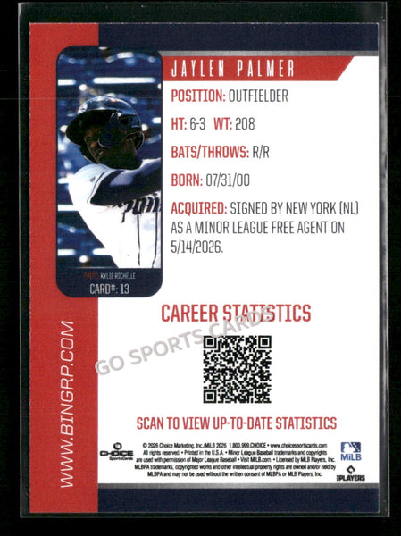 2026 Binghamton Rumble Ponies Jaylen Palmer