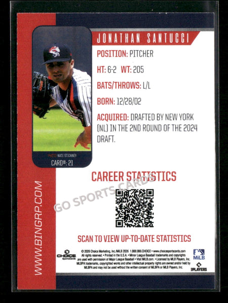 2026 Binghamton Rumble Ponies Jonathan Santucci