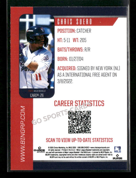 2026 Binghamton Rumble Ponies Chris Suero