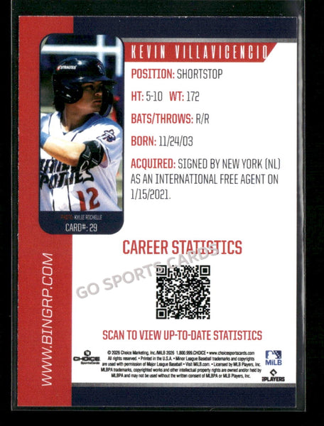 2026 Binghamton Rumble Ponies Kevin Villavicencio