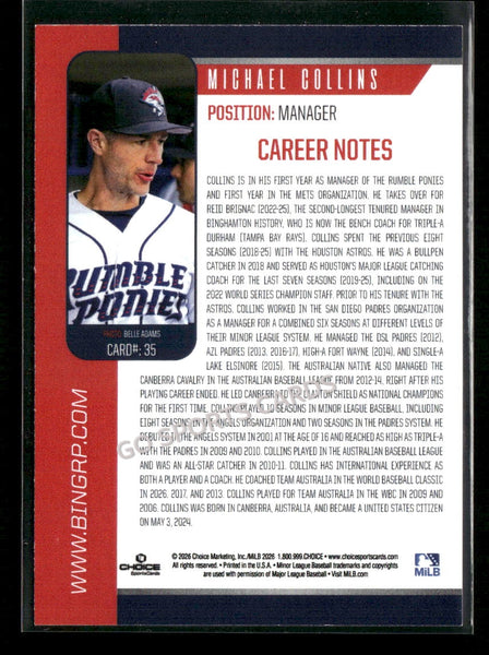 2026 Binghamton Rumble Ponies Michael Collins