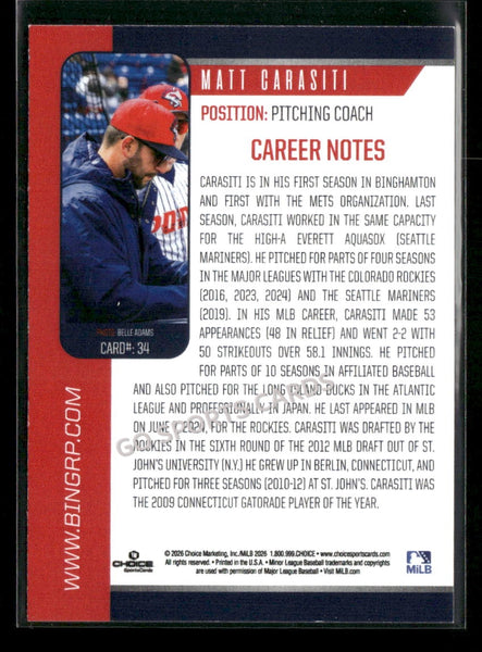 2026 Binghamton Rumble Ponies Matt Carasiti