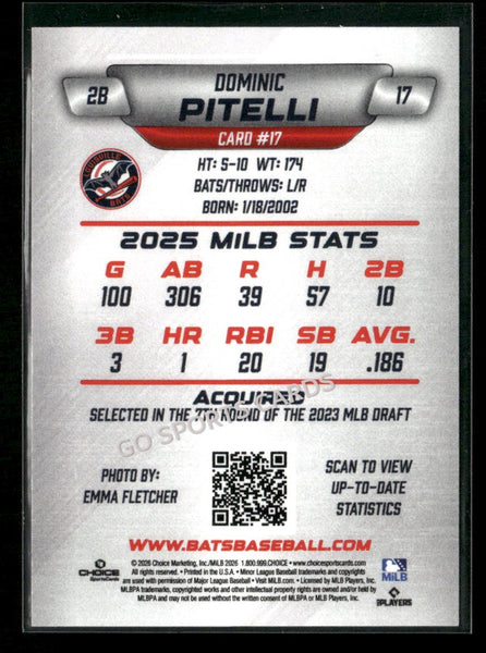 2026 Louisville Bats Dominic Pitelli