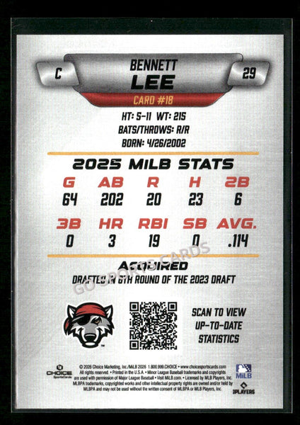 2026 Erie SeaWolves Bennett Lee