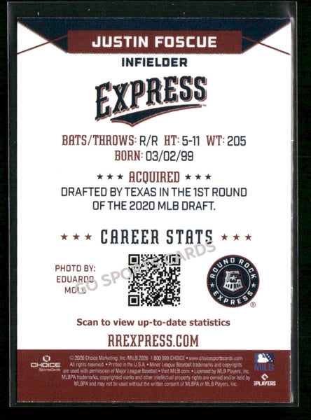 2026 Round Rock Express Justin Foscue
