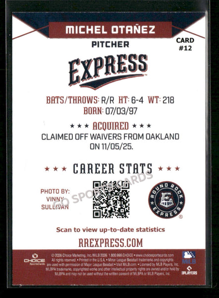 2026 Round Rock Express Michel Otanez