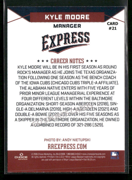 2026 Round Rock Express Kyle Moore