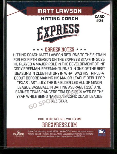 2026 Round Rock Express Matt Lawson