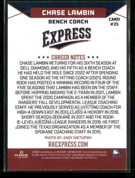 2026 Round Rock Express Chase Lambin