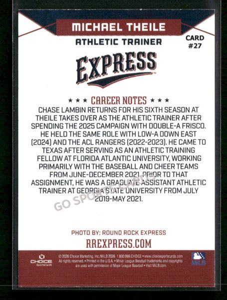 2026 Round Rock Express Michael Theile