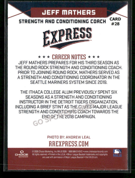 2026 Round Rock Express Jeff Mathers
