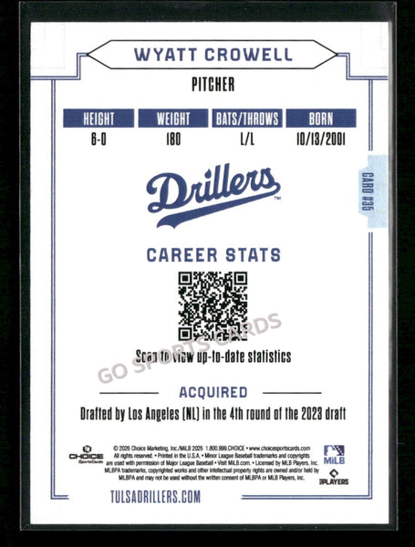2026 Tulsa Drillers Wyatt Crowell