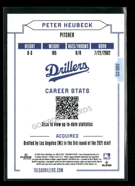 2026 Tulsa Drillers Peter Heubeck