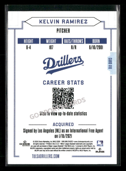 2026 Tulsa Drillers Kelvin Ramirez