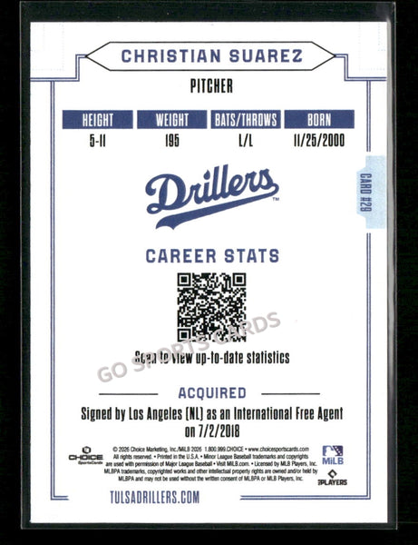 2026 Tulsa Drillers Christian Suarez