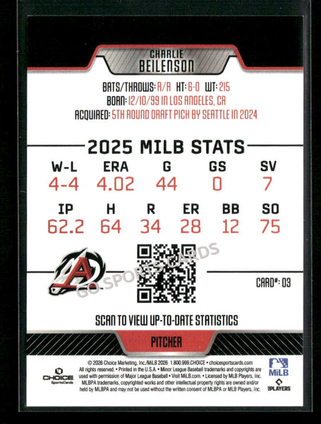2026 Arkansas Travelers Charlie Beilenson
