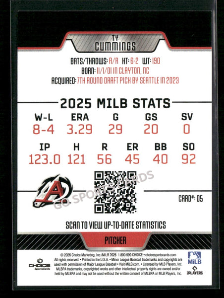 2026 Arkansas Travelers Ty Cummings