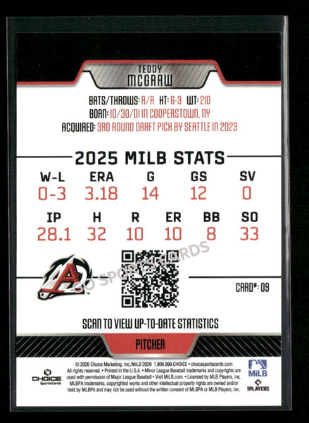 2026 Arkansas Travelers Teddy McGraw