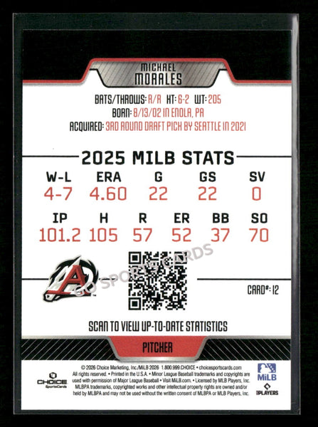 2026 Arkansas Travelers Michael Morales
