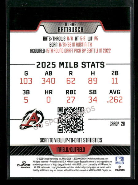 2026 Arkansas Travelers Blake Rambusch