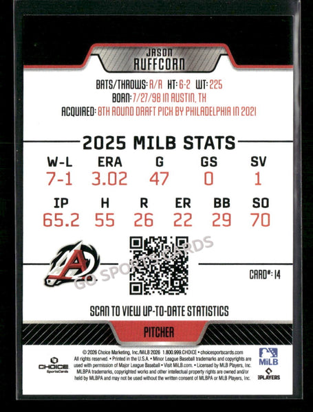 2026 Arkansas Travelers Jason Ruffcorn