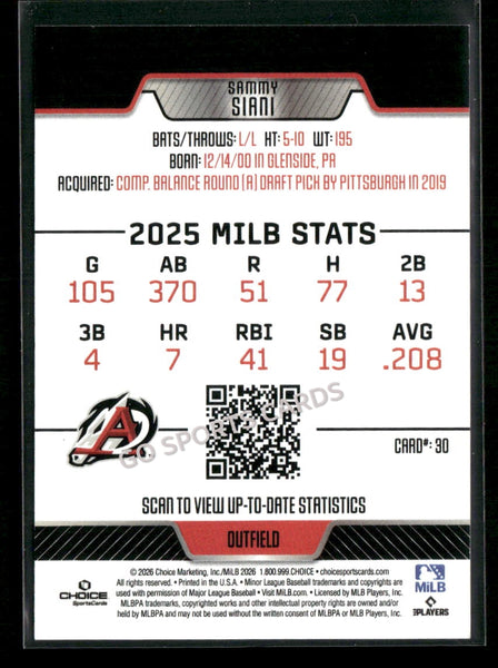 2026 Arkansas Travelers Sammy Siani