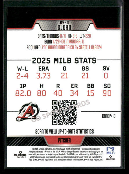 2026 Arkansas Travelers Ryan Sloan