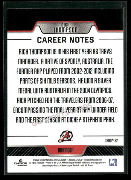 2026 Arkansas Travelers Rick Thompson