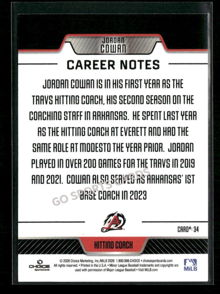 2026 Arkansas Travelers Jordan Cowan