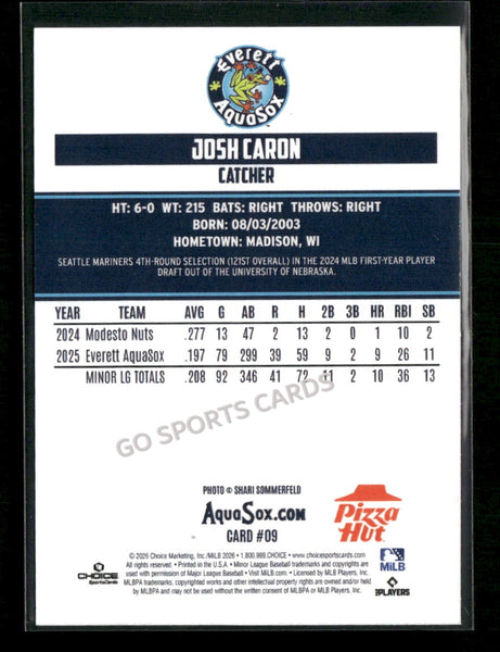 2026 Everett AquaSox Josh Caron