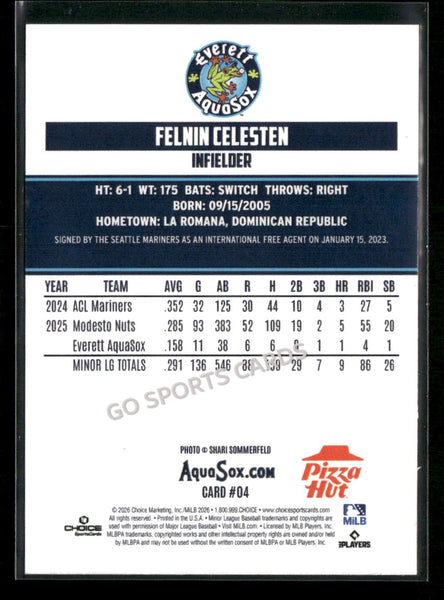 2026 Everett AquaSox Felnin Celesten