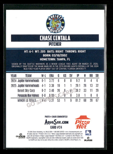 2026 Everett AquaSox Chase Centala