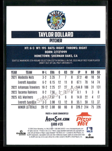 2026 Everett AquaSox Taylor Dollard