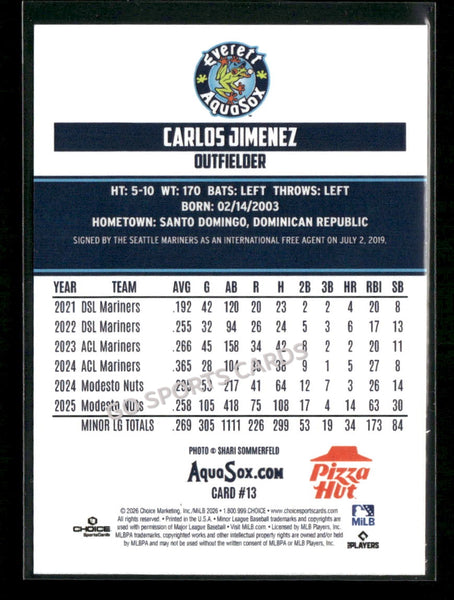 2026 Everett AquaSox Carlos Jimenez
