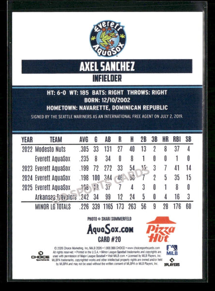 2026 Everett AquaSox Axel Sanchez