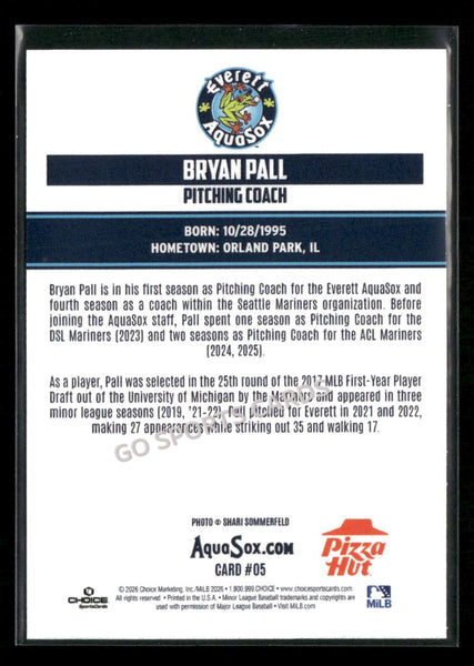 2026 Everett AquaSox Bryan Pall