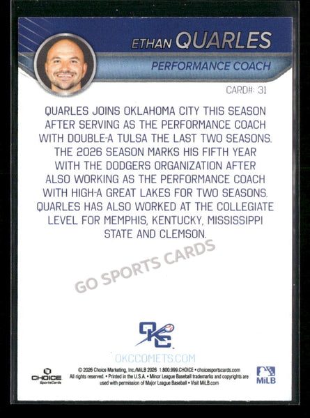 2026 Oklahoma City Comets Ethan Quarles