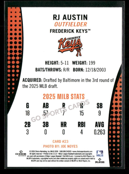 2026 Frederick Keys RJ Austin